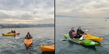 Boğaz’da manzaranın tadını çıkarıyorlar