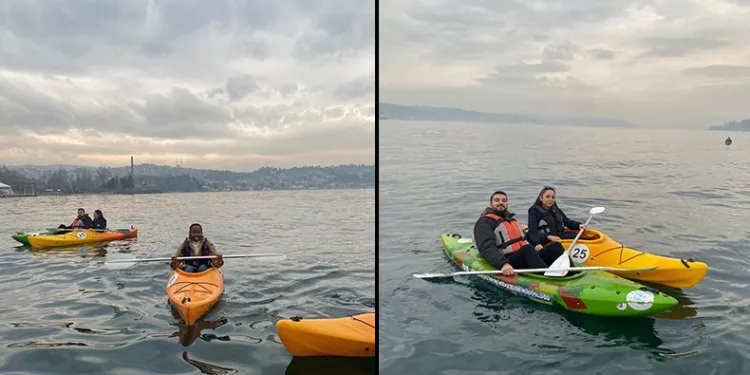 Boğaz’da manzaranın tadını çıkarıyorlar