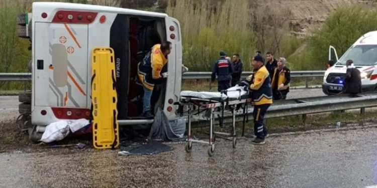 Sivas’ta otobüs kazası