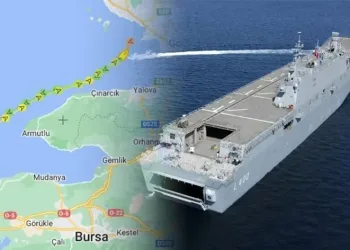 TCG Anadolu test sürüşünde