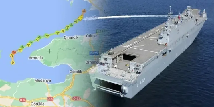 TCG Anadolu test sürüşünde