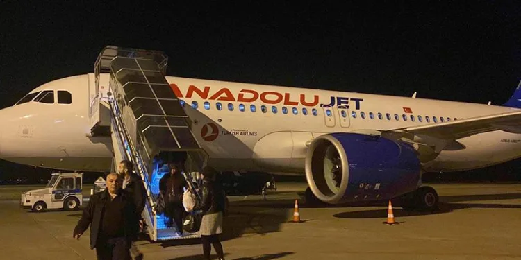 Uçakta korku dolu anlar