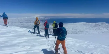 Nemrut Dağı’nda dağ kayağı