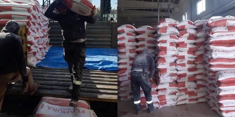 Deprem bölgesine 500 çuval un yardımı