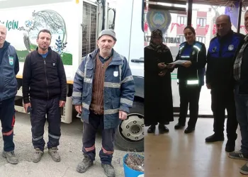 Çöp konteynırında bulunan para sahibine ulaştırıldı