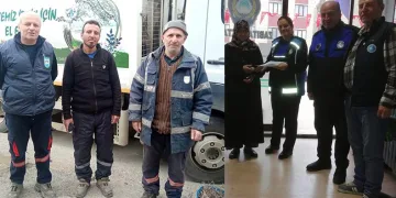 Çöp konteynırında bulunan para sahibine ulaştırıldı