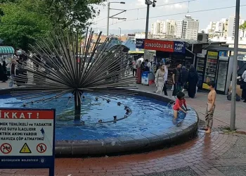 Bursa’da çocukların tehlikeli eğlencesi