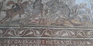 Truva savaşı kahramanının mozaiği ortaya çıktı