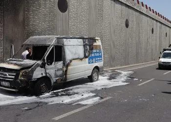 Seyir halindeki kamyonet cayır cayır yandı