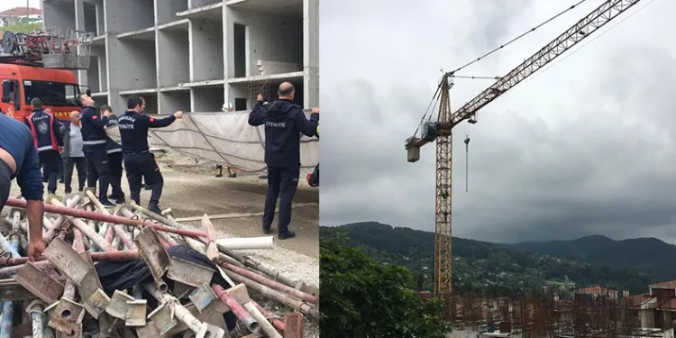 İşçiler vinçe çıkıp eylem yaptı