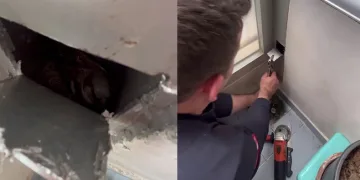 Boru içerisine sıkıştı, itfaiye kurtardı