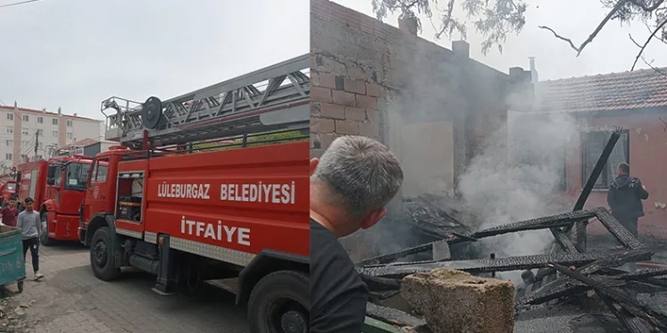 Yangın nedeniyle 2 ev kullanılmaz hale geldi