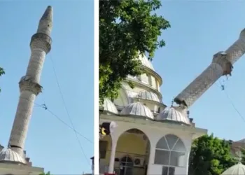 Minare yıkımı caddeyi savaş alanına çevirdi