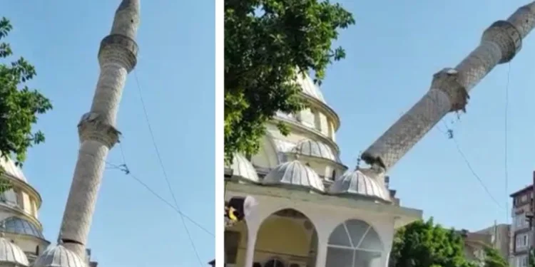 Minare yıkımı caddeyi savaş alanına çevirdi