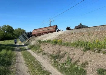 Tahıl yüklü tren raydan çıktı