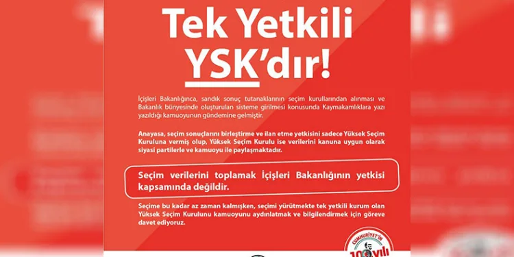 “YSK’yi göreve davet ediyoruz”