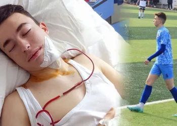Okul maçında liseli sporcuyu hastanelik etti