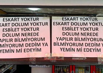 Büfe camında şaşırtan yazı