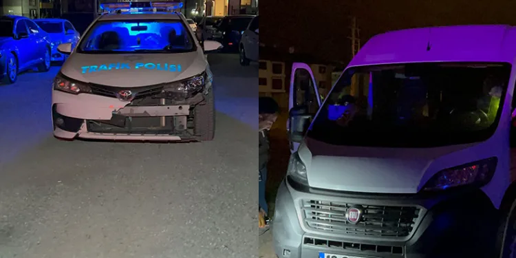 Bursa’da alkollü sürücü kaçarken polis otosuna çarptı