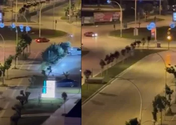 Bursa’daki trafik magandası, dakikalarca drift attı