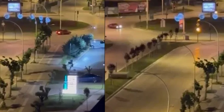 Bursa’daki trafik magandası, dakikalarca drift attı