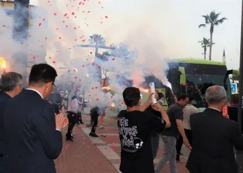 Nazilli Belediyespor U17 Takımı’na coşkulu karşılama