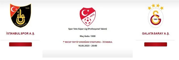 İstanbulspor – Galatasaray maçı, Recep Tayyip Erdoğan Stadyumu’nda oynanacak