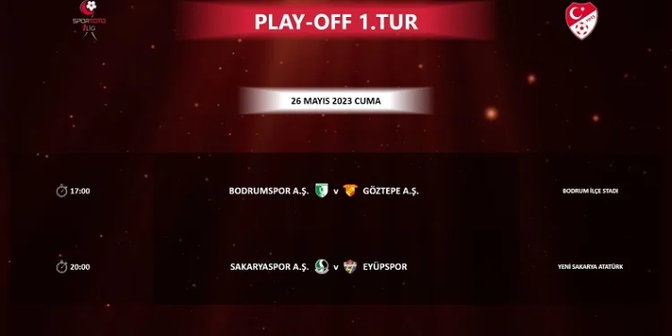 Spor Toto 1. Lig’de play-off programı belli oldu