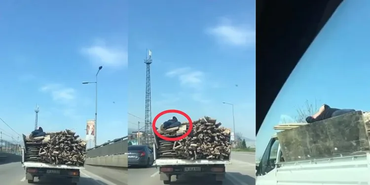 Kendi canını hiçe saydı, odunların üstüne uzanarak gitti