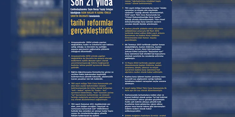 “Son 21 yılda tarihi reformlar gerçekleştirdik”