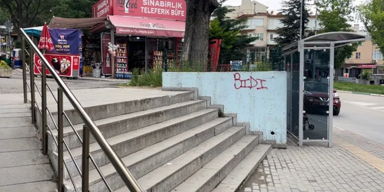Merdiveni gören yol zannedip aşağı uçuyor