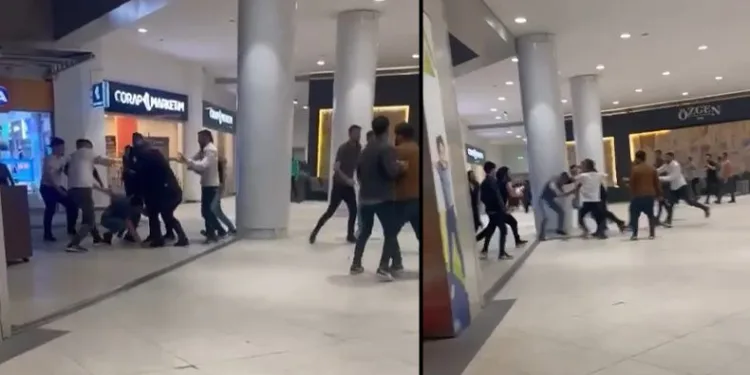 Bursa’da alışveriş merkezinde meydan muharebesi