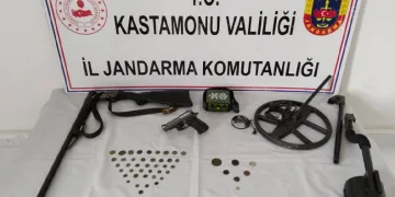 Kastamonu’da 47 adet sikke ele geçirildi