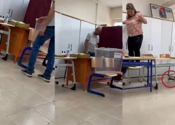 Oy kullanılan okulda fare alarmı