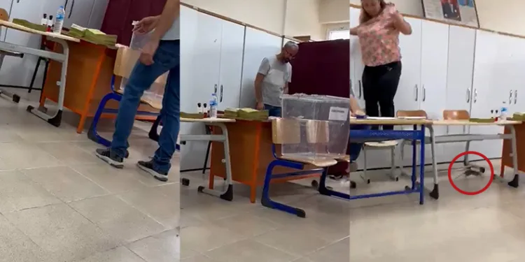 Oy kullanılan okulda fare alarmı