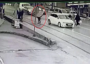 Vatandaşın ölümden döndüğü anlar kamerada