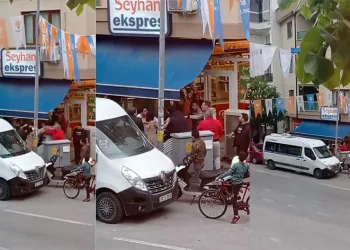 Bursa’da gençlerin kavgası kamerada