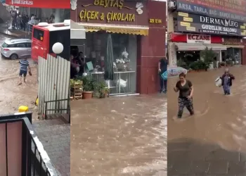 Vatandaşlar dizine kadar sularda yürüdü