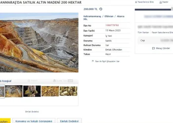 Satılık ‘altın madeni’ ilanı