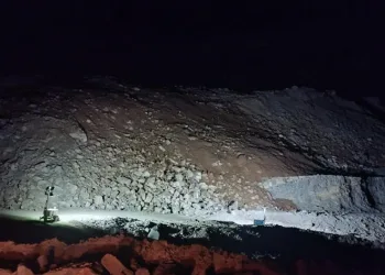 Maden ocağındaki toprak kayması