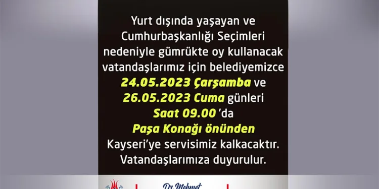 Gurbetçi seçmenlere ulaşım desteği