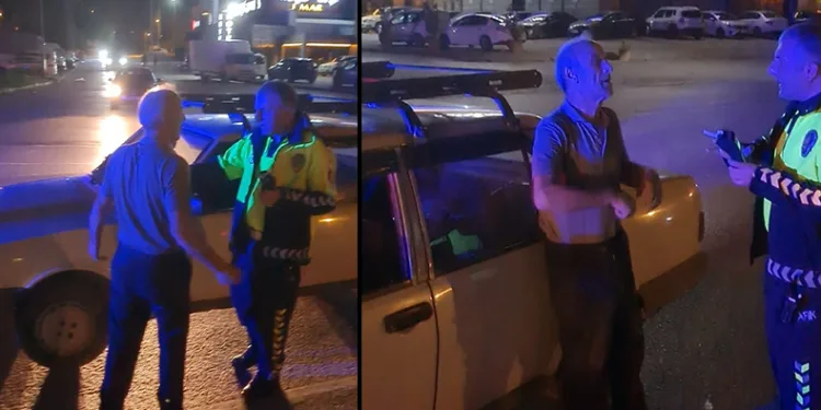 Polisin alkollü sürücü ile imtihanı