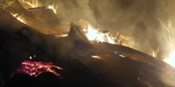Yıldırım yangına sebep oldu