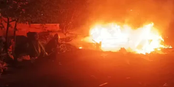 Malatya’da korkutan çadır yangını