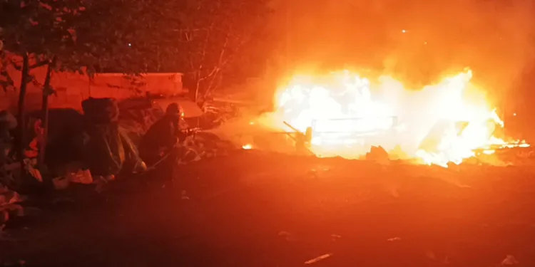 Malatya’da korkutan çadır yangını