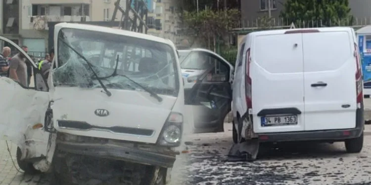 Bursa’da para taşıyan minibüs ile kamyonet çarpıştı