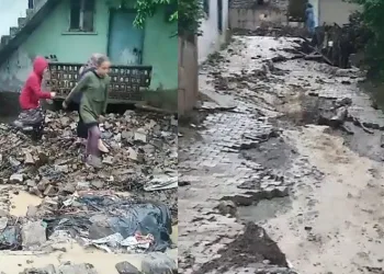 Sağanak su baskınlarına sebep oldu