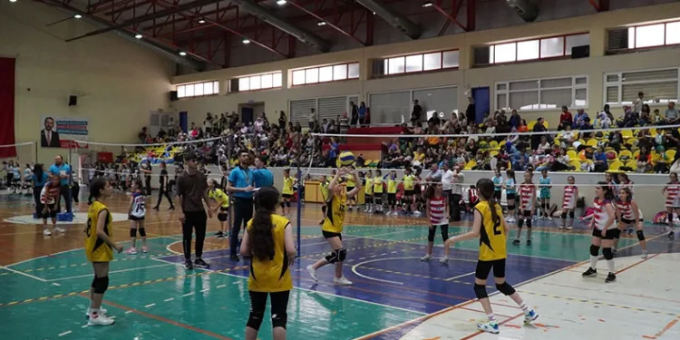 Mini voleybol şenliği coşkuyla yapıldı