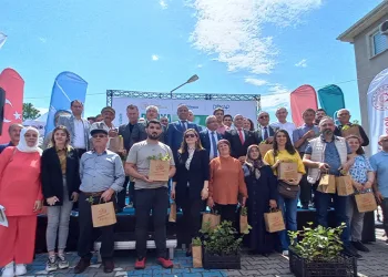 Üreticilere ‘aronia’ fidanı dağıtıldı