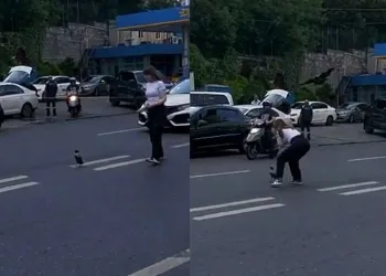 Yardım etmek istedi, karganın saldırısına uğradı
